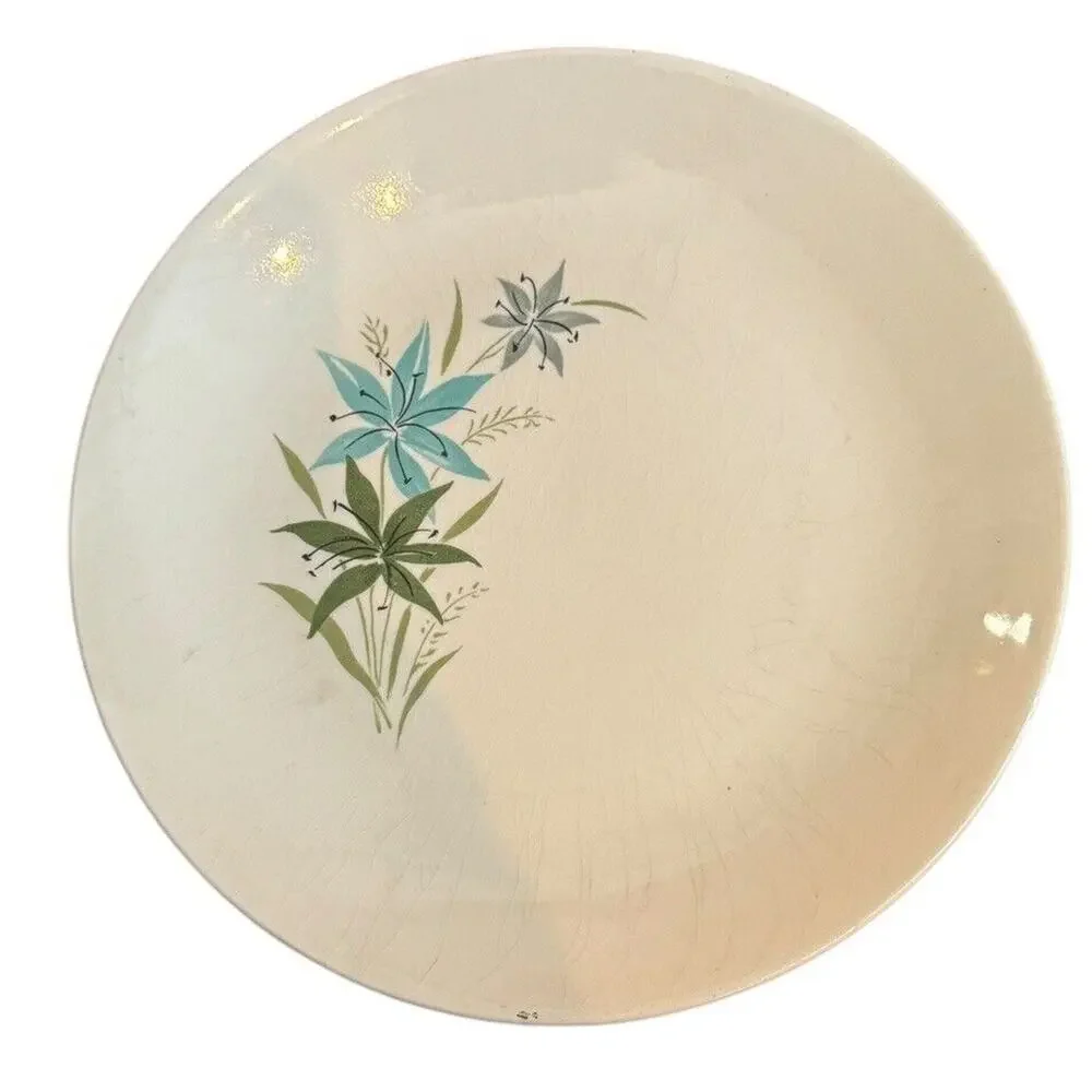 Tiger Lily Floral Bread Butter Plates (3) ~ 7.5” VTG Sabin China (unmarked) READ